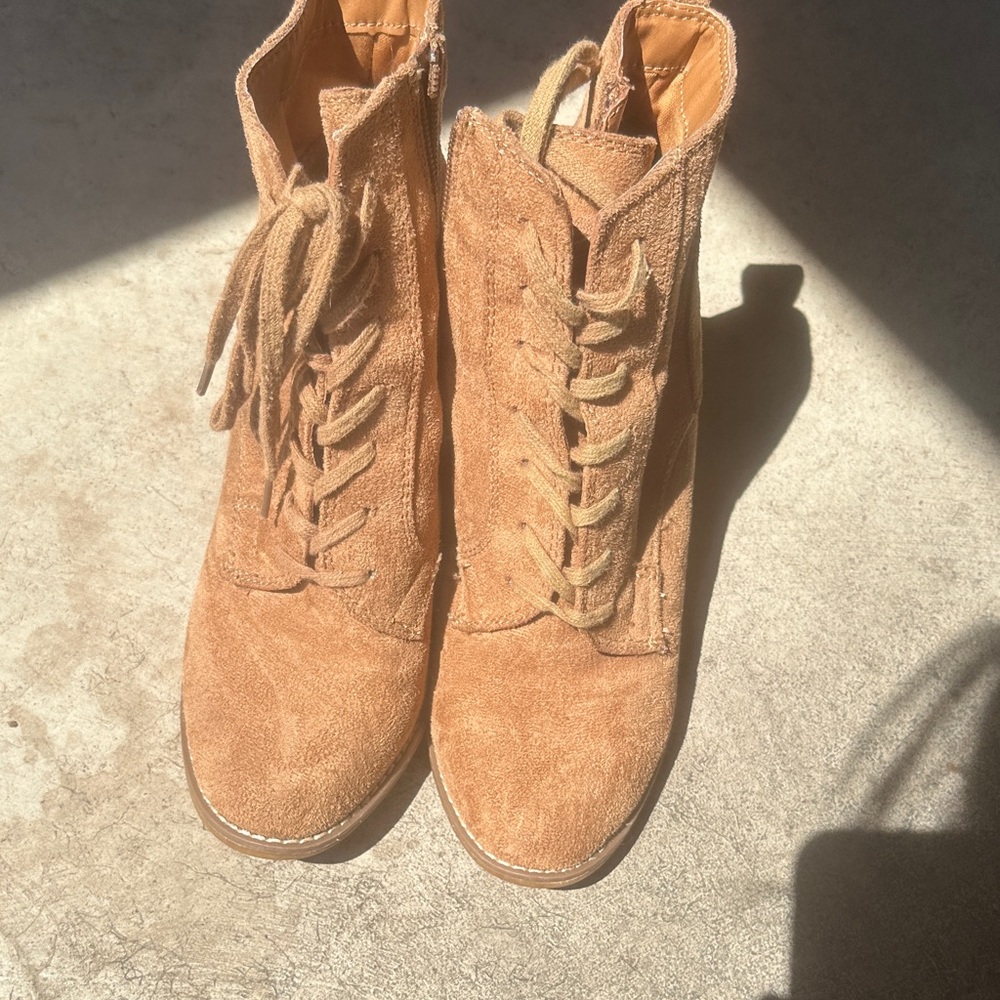 a new day Tan Lace-Up Suede Boots